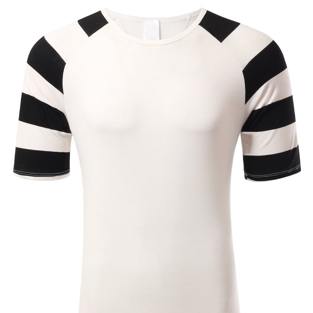 FXN Men's Hipster Short Sleeve Tee WhiteBlack